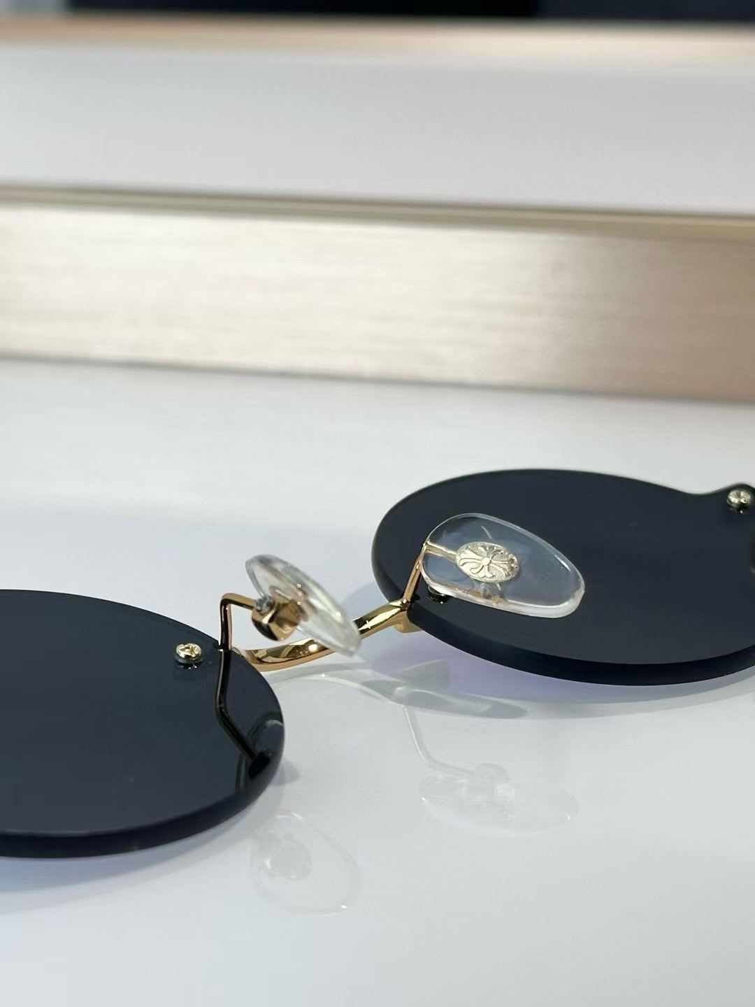 Chrome Hearts Round Sunglasses Black