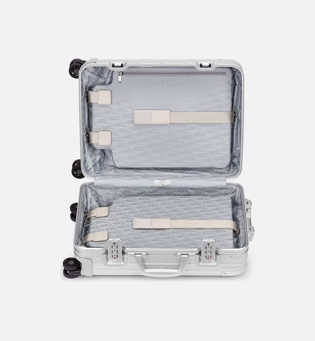 Dior x RIMOWA Carry-On Suitcase Gradient Blue Dior Oblique Aluminum