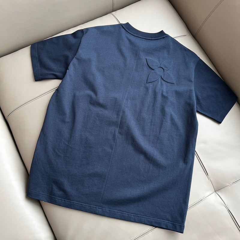 Louis Vuitton Relief Logo Tee Navy
