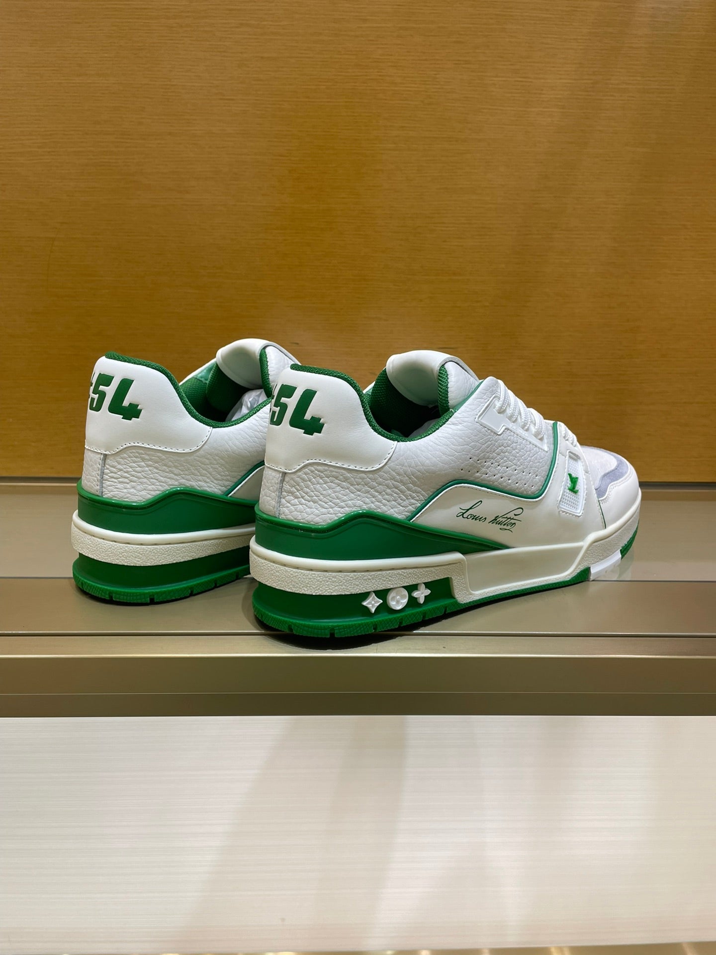 Louis Vuitton Trainer #54 Signature White Green