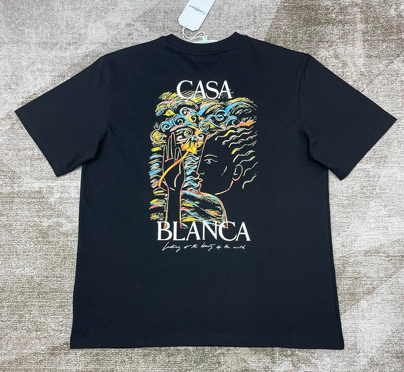 CASABLANCA Mushroom Goddess T-Shirt Black