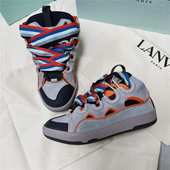 Lanvin Curb Sneaker Grey Orange