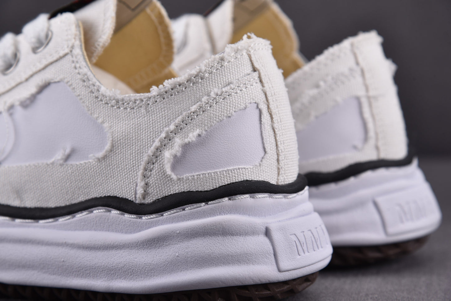 Maison Mihara Yasuiro Baker OG fringed cotton-canvas White