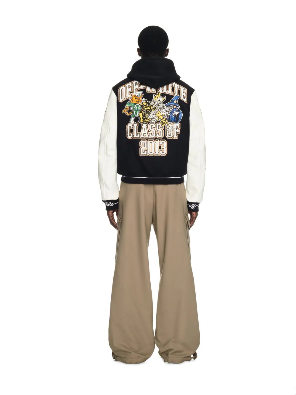 OFF - WHITE Logic Varsity Jacket black