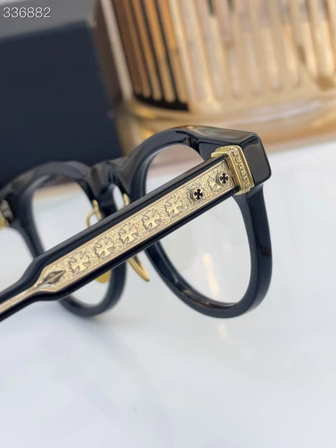 Chrome Hearts Dingalonglinglong Glasses Black/Gold