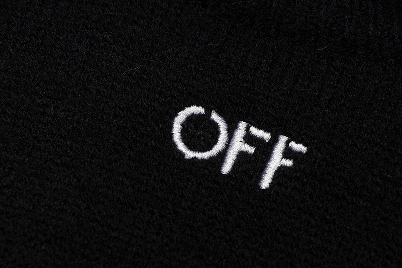 Off White arrow sickle planet jacquard sweater Black