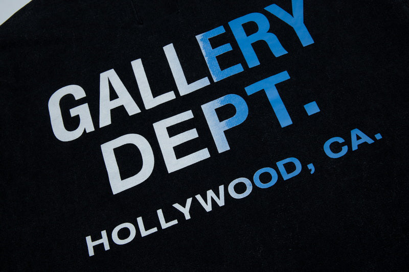 Gallery Dept. - Boardwalk Logo-Print Distressed T-Shirt Black
