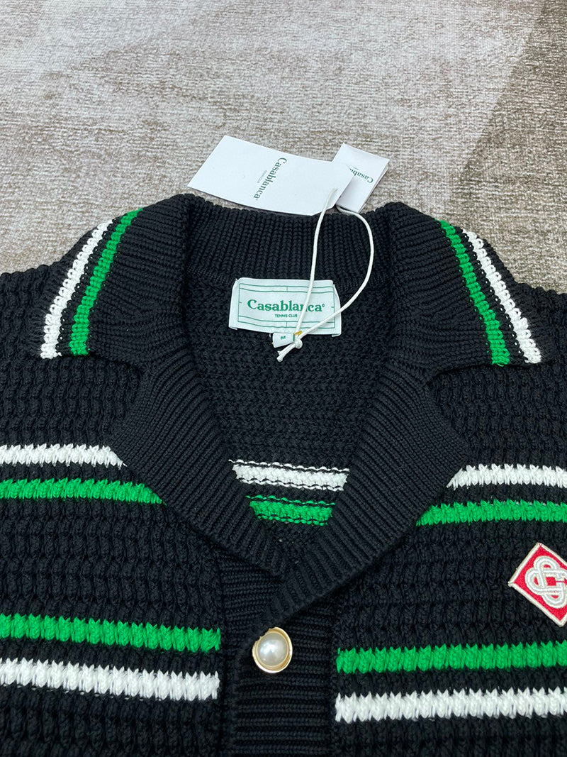 Casablanca Crochet Effect Tennis Shacket Black