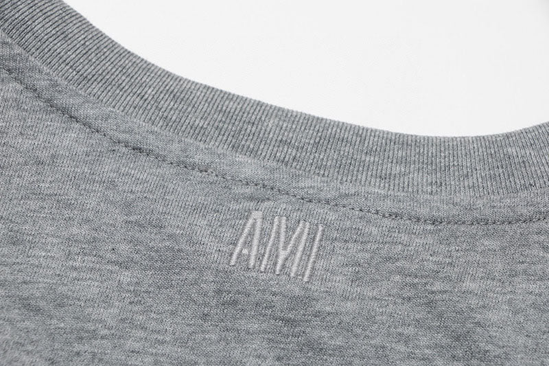 Ami Paris Dragon-Logo T Shirt Grey