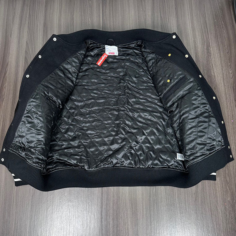 Supreme Tiger Varsity Jacket Black