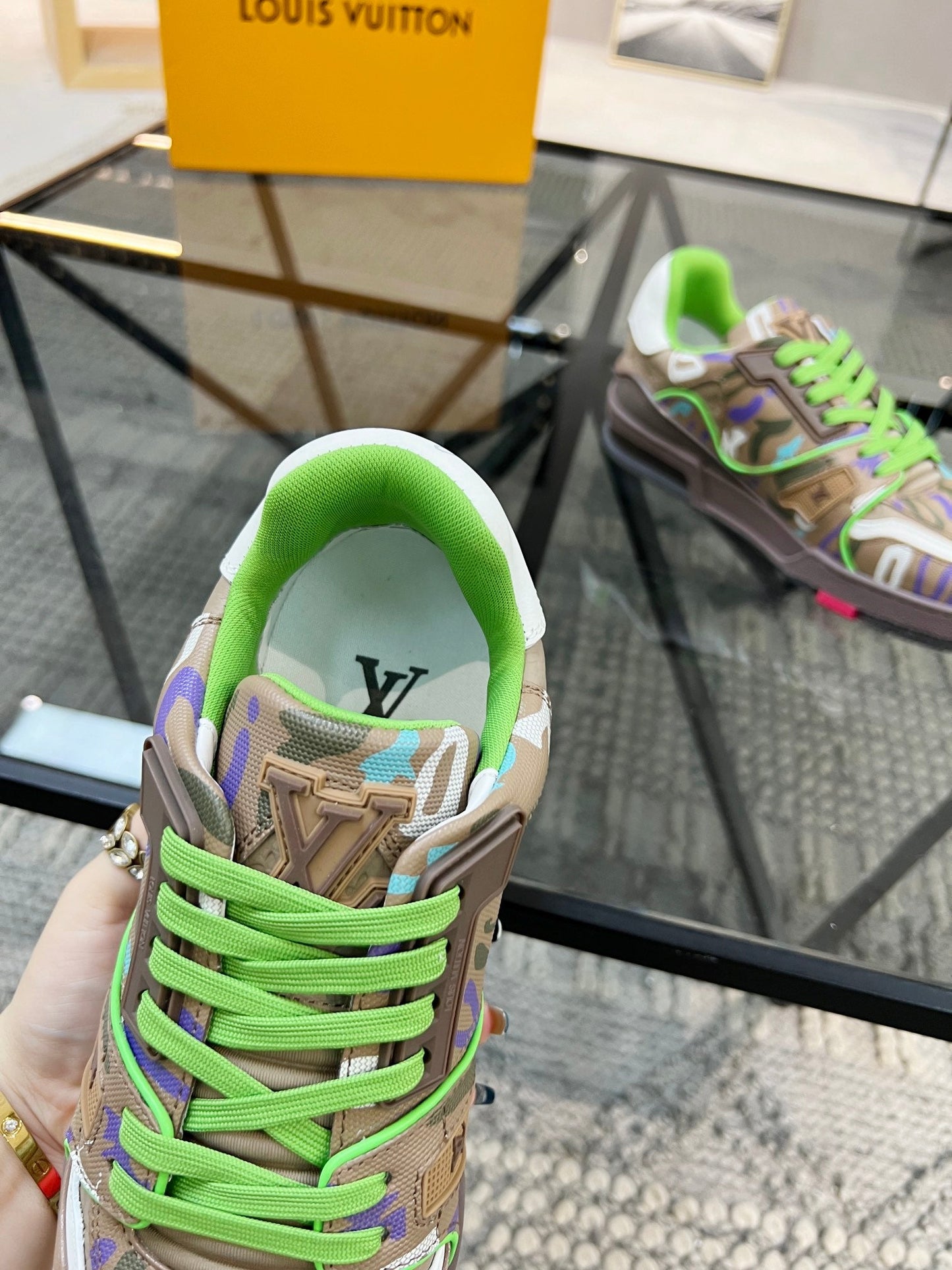 Louis Vuitton x Yayoi Kusama LV Trainer Green