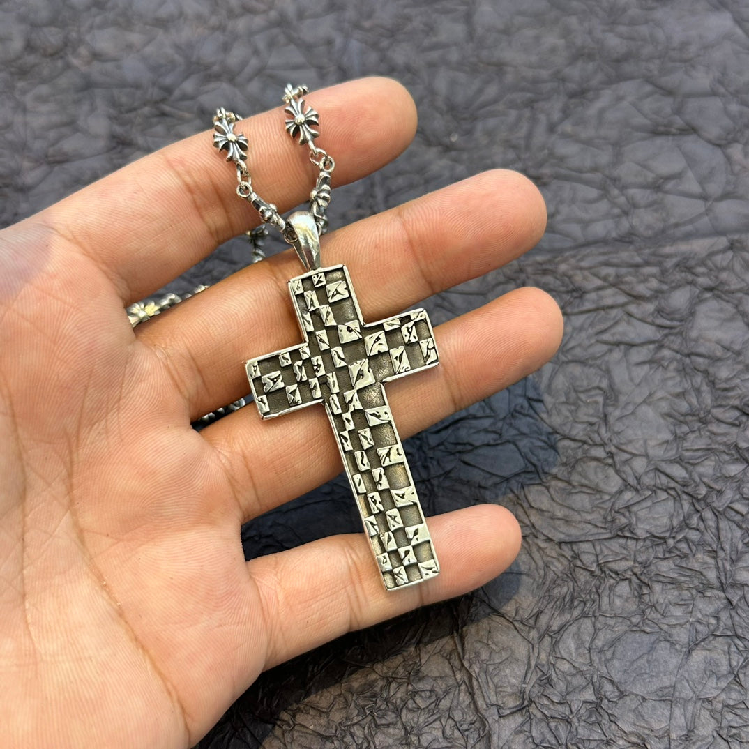 Chrome Hearts - Cross chess pendant necklace