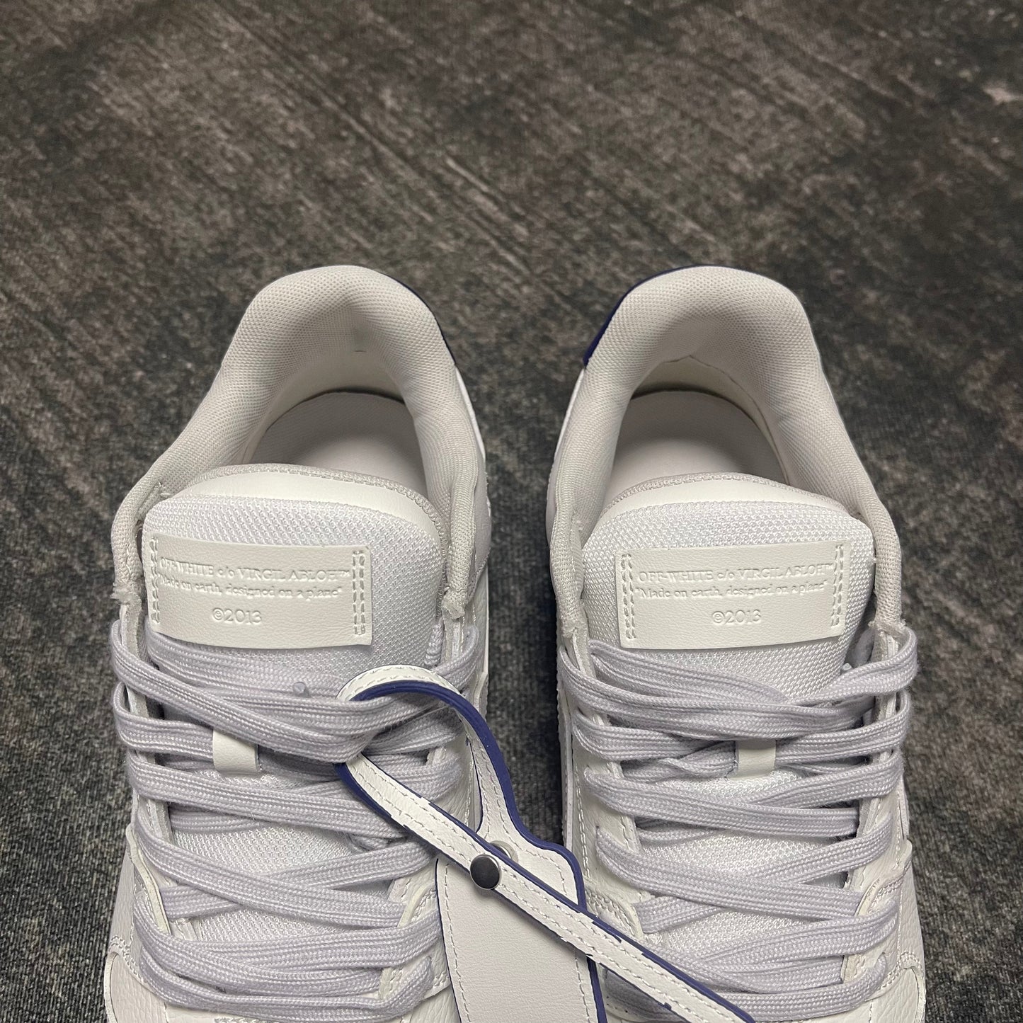 Off-White Out Of Office Calf Leather Light Grey Navy
