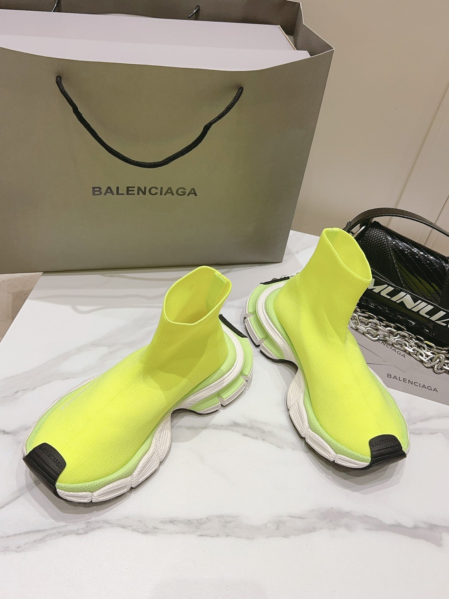 Balenciaga 3XL Sock Knit Sneakers Fluo Yellow