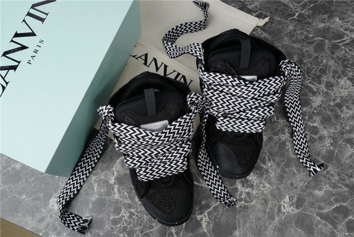 Lanvin Black Curb Sneakers