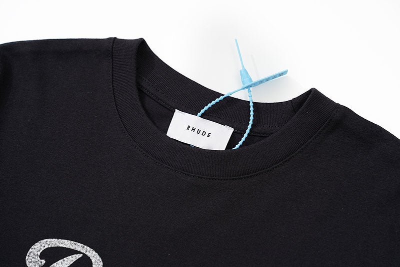 Rhude Black Cat Tee - Vintage Black