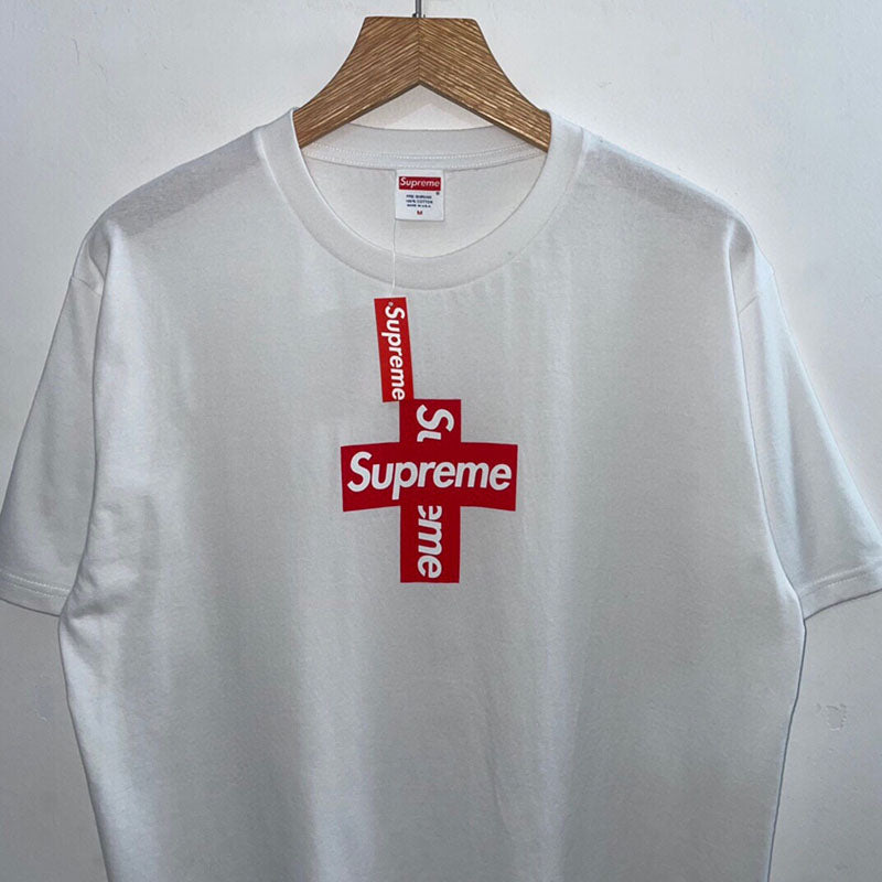 Supreme Cross Box Logo Tee White - FW20