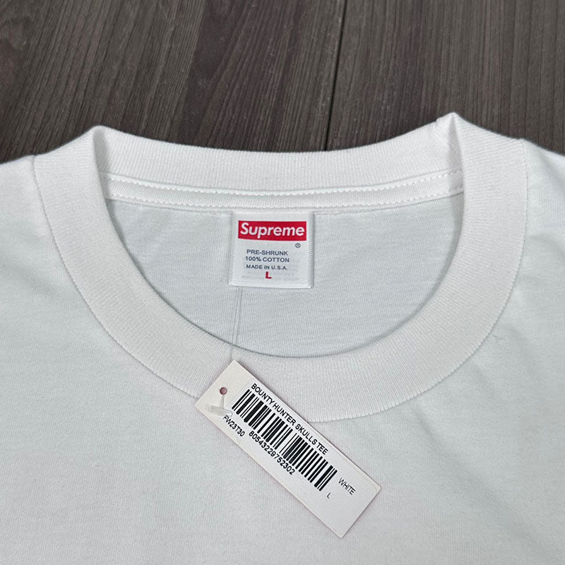 Supreme Bounty Hunter Skulls Tee White