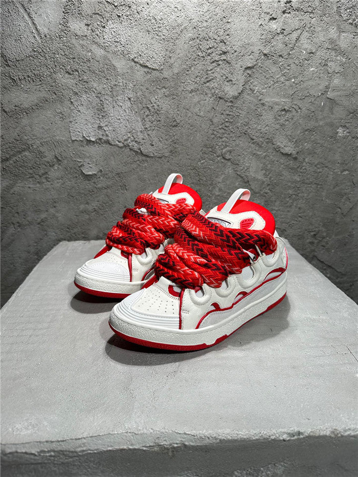 Lanvin Curb Sneaker White Red
