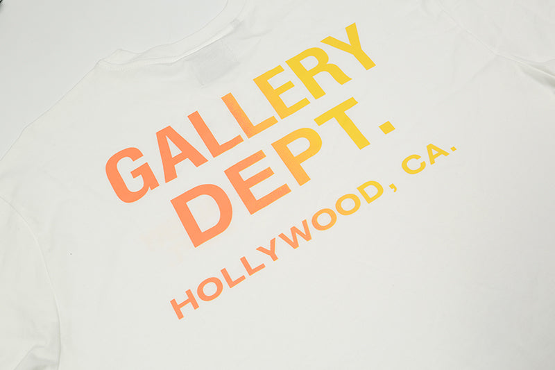 Gallery Dept. - Boardwalk Logo-Print Distressed T-Shirt White