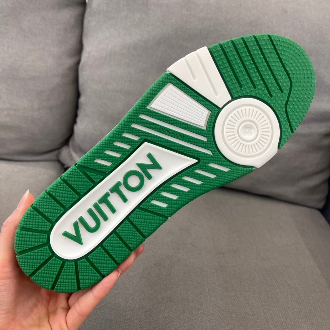 Louis Vuitton LV Made Trainer Monogram Denim White Green