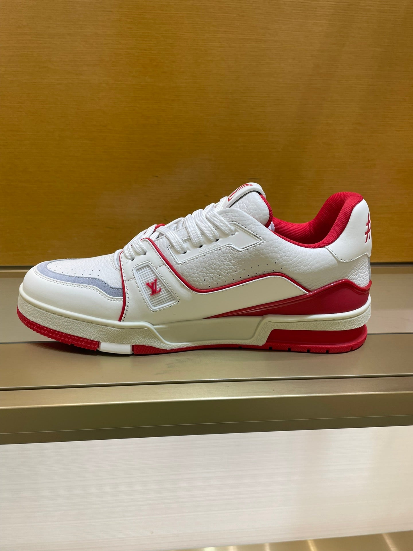 Louis Vuitton Trainer #54 Signature White Red