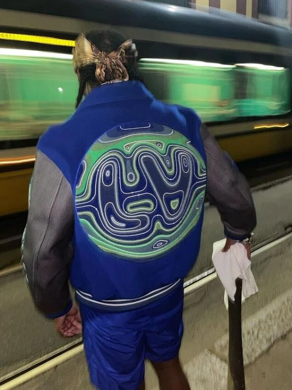 Louis Vuitton 2023 Blue & Grey Varsity Jacket