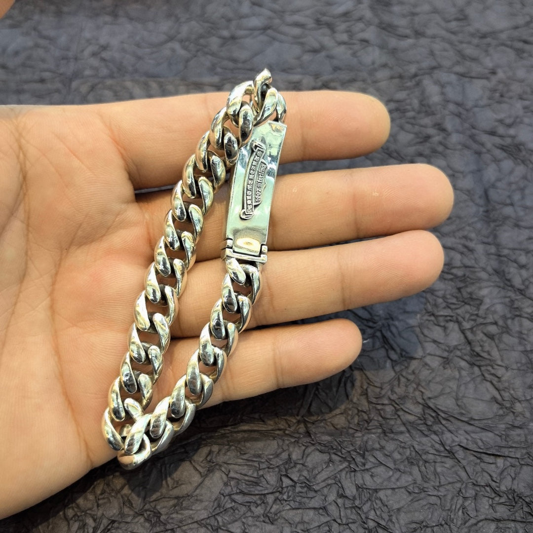 Chrome Hearts - Dagger ID Bracelet With Cuban Link Band