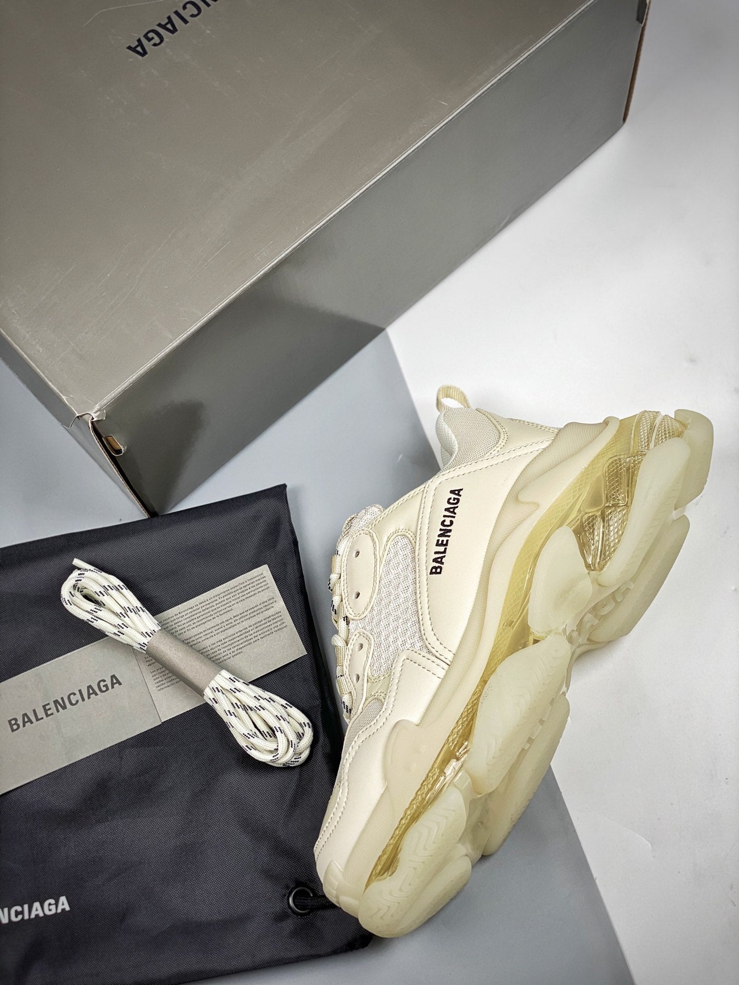 Balenciaga Wmns Triple S Sneaker 'Clear Sole - Eggshell'