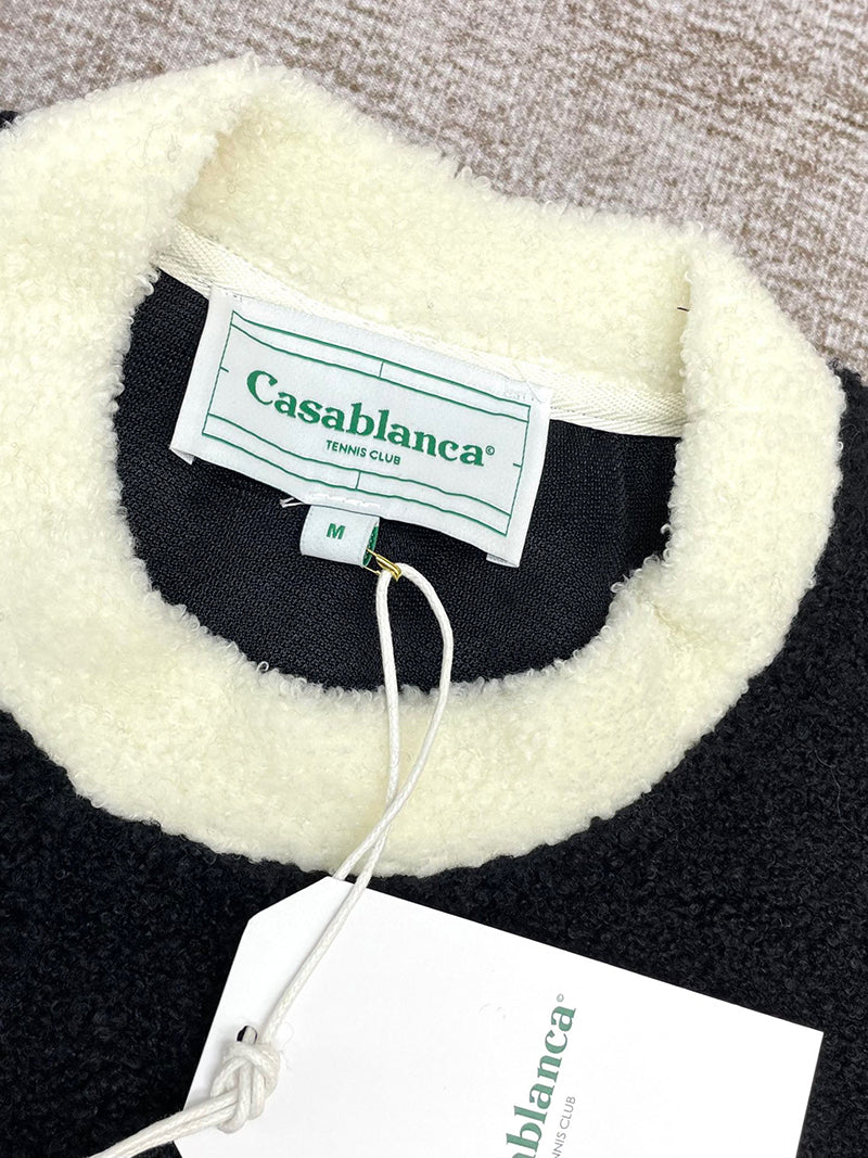 Casablanca Colourblock Embroided Sweatshirt Black