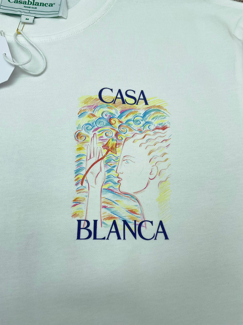 CASABLANCA Mushroom Goddess T-Shirt White
