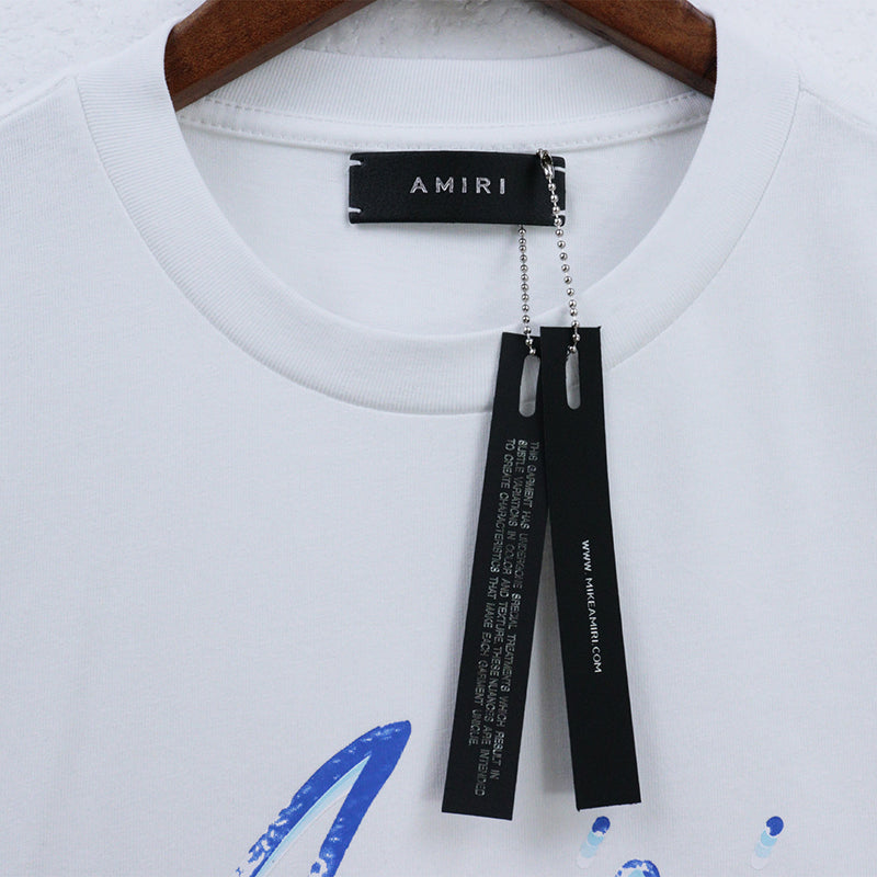 AMIRI Logo-Print Cotton T Shirt White