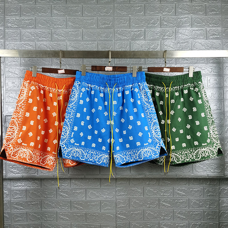 Rhude Bandana Print Swim Trunk Short Black
