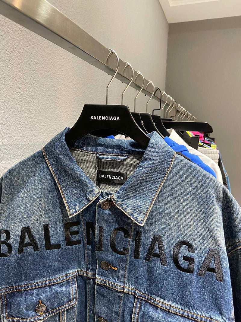 Balenciaga Logo stamp denim jacket