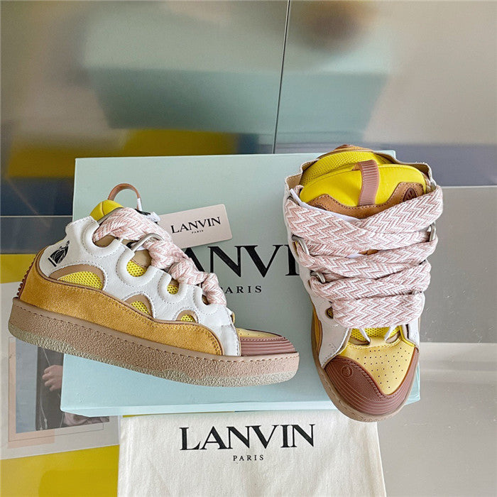 Lanvin Curb Sneaker Yellow Beige.