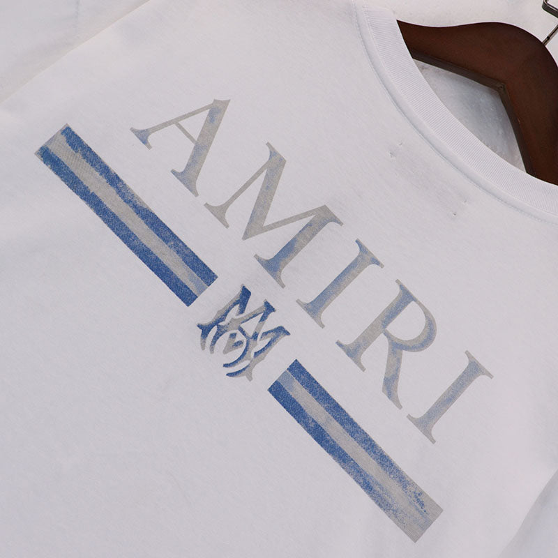 AMIRI MA WATERCOLOR BAR TEE WHITE