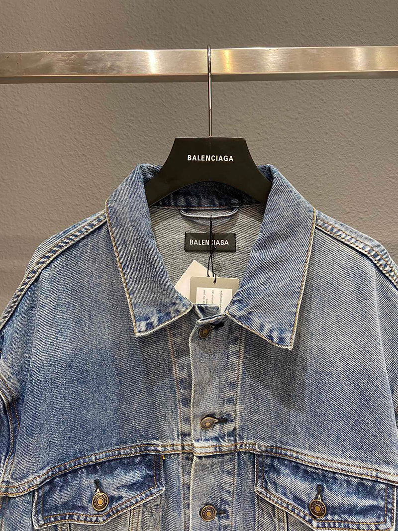 Balenciaga BB-embroidered denim jacket