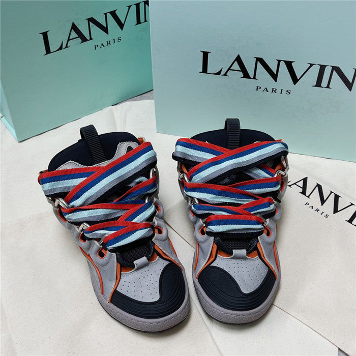 Lanvin Curb Sneaker Grey Orange