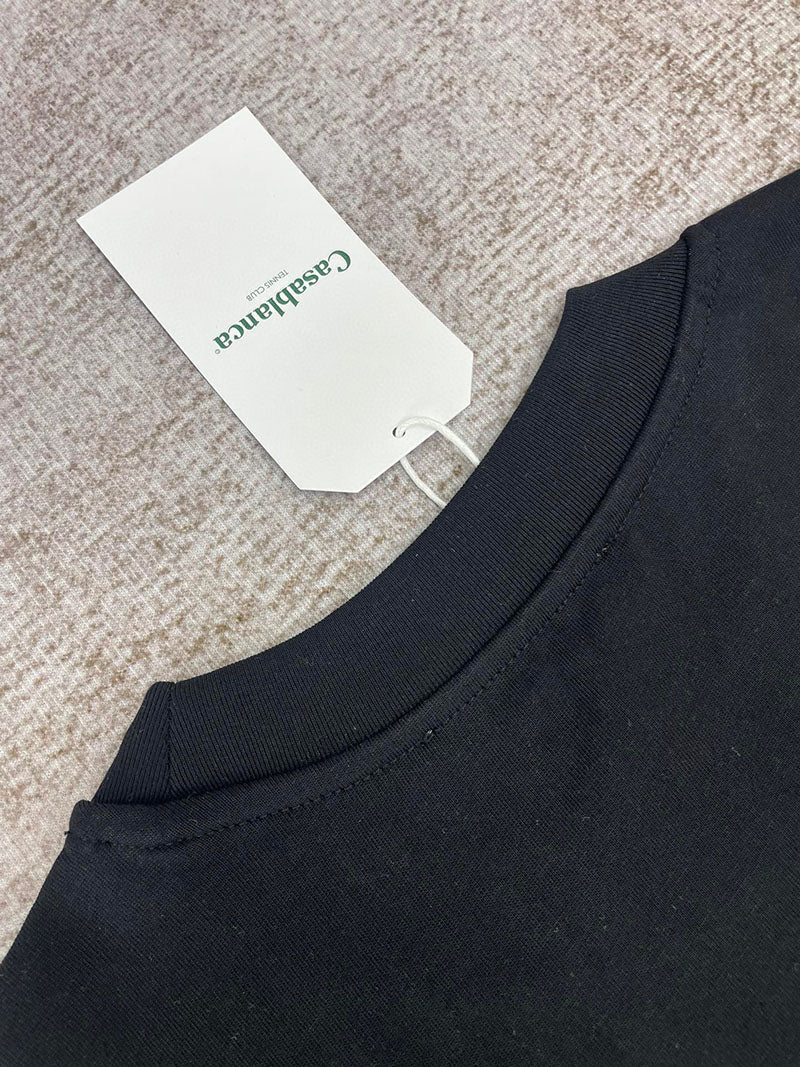 CASABLANCA Grand Prix Logo Double Sided Tee Black