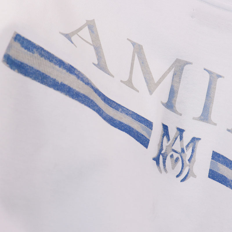 AMIRI MA WATERCOLOR BAR TEE WHITE