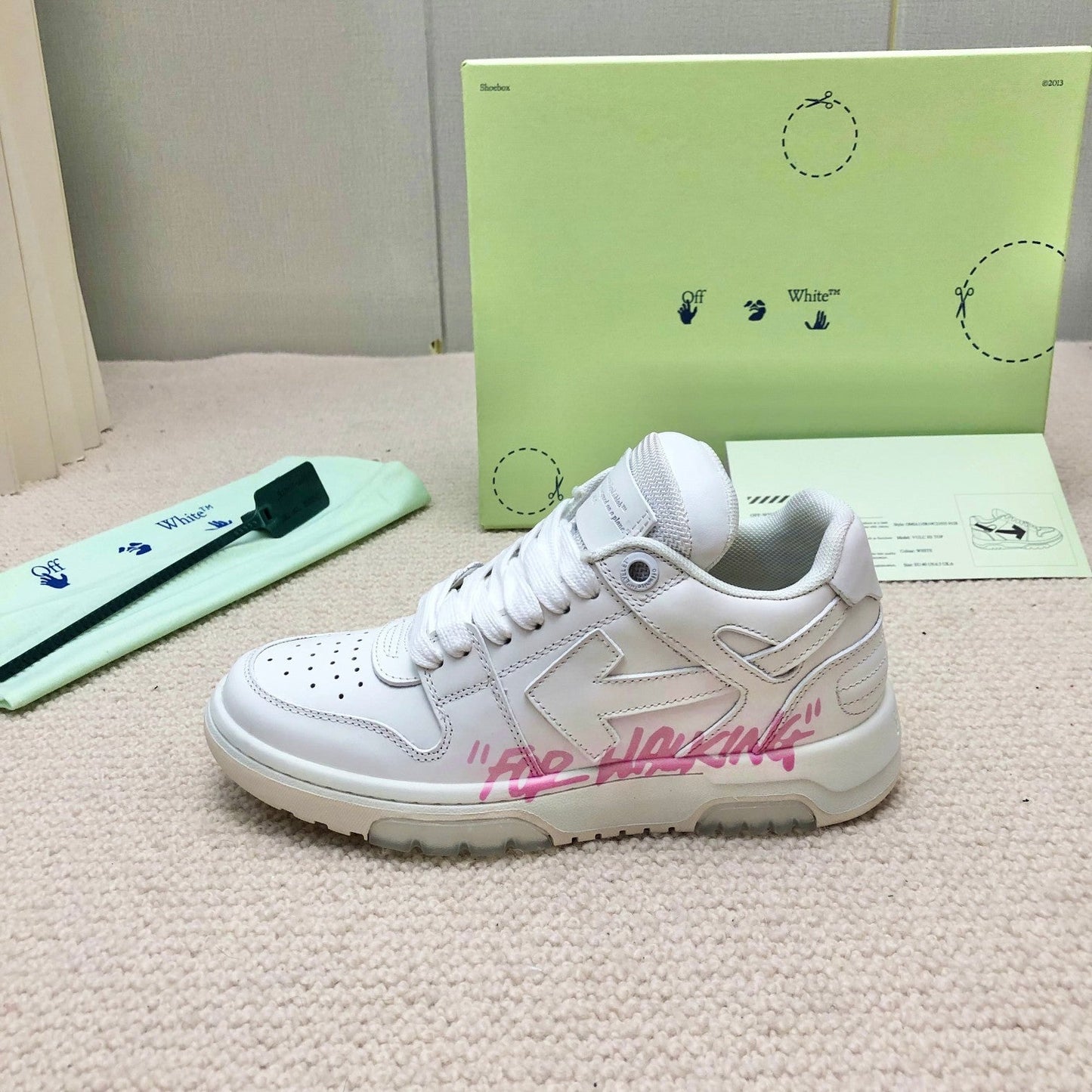 Off-White Out of Office 'For Walking - White Pink'