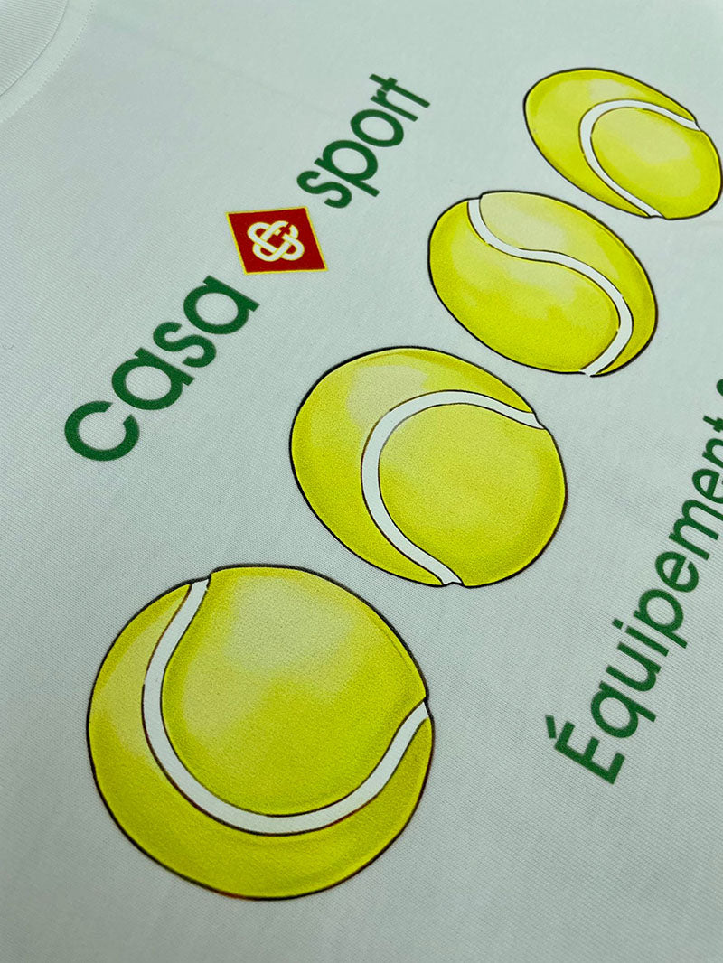 CASABLANCA Casa Sport Tennis Balls T-Shirt White