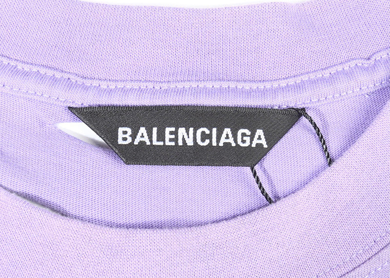 Balenciaga Purple Cotton T-Shirt