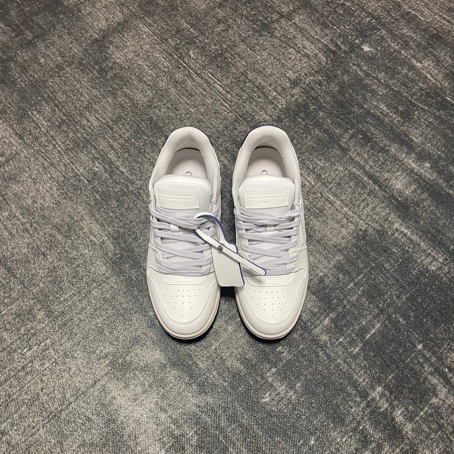 Off-White Out Of Office Calf Leather Light Grey Navy