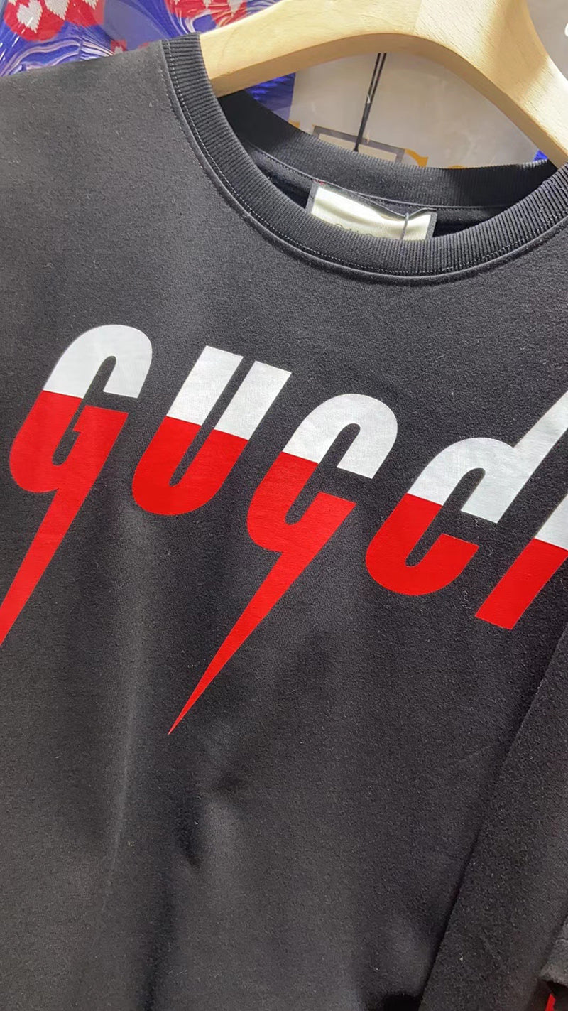 GUCCI Blade logo-print cotton-jersey Black T-shirt