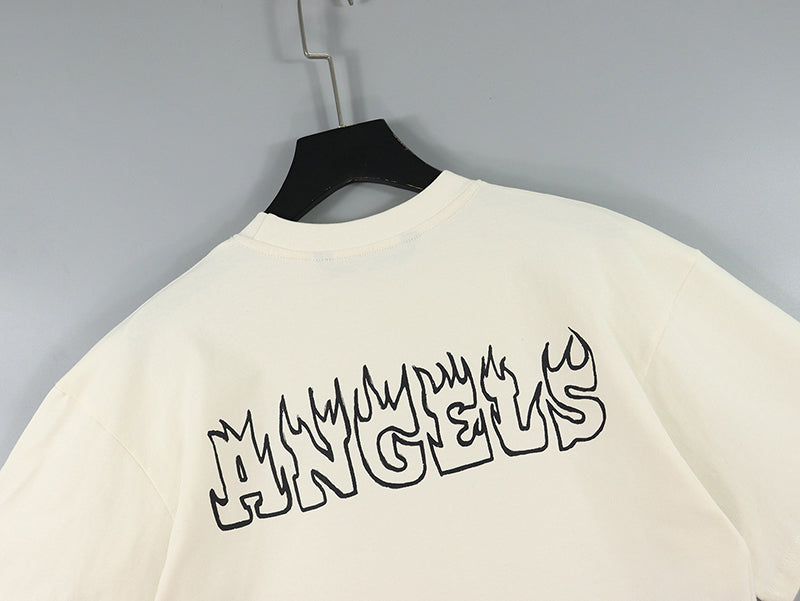 Palm Angels Palm-print Cotton-jersey T-shirt White