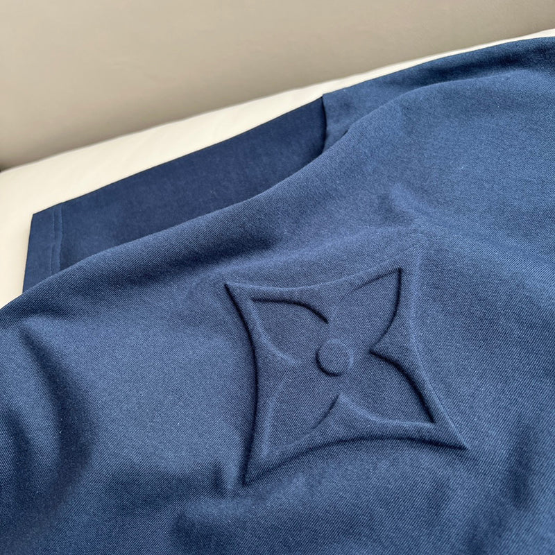 Louis Vuitton Relief Logo Tee Navy