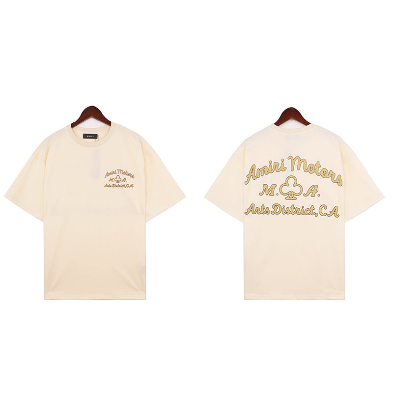 AMIRI Cotton Motors T-Shirt Beige
