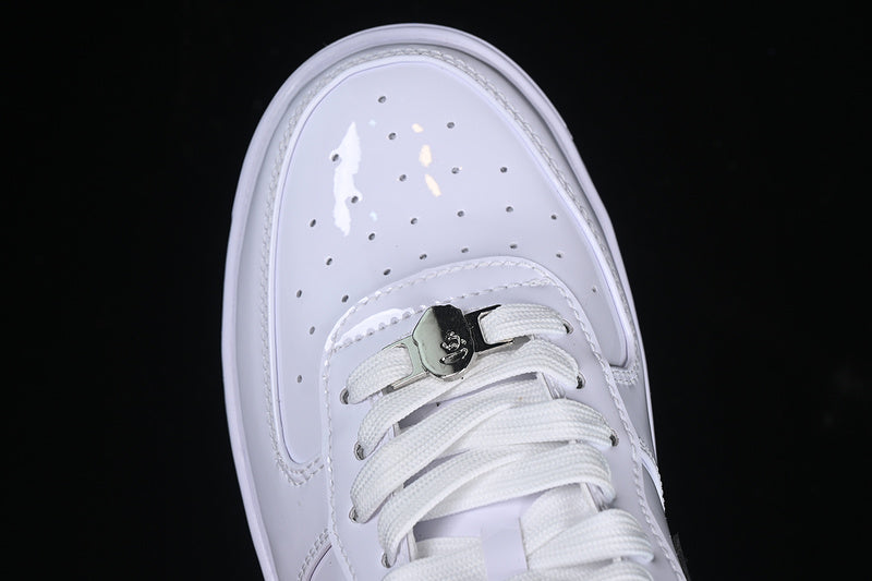 A Bathing Ape Bape Sta #2 White Patent