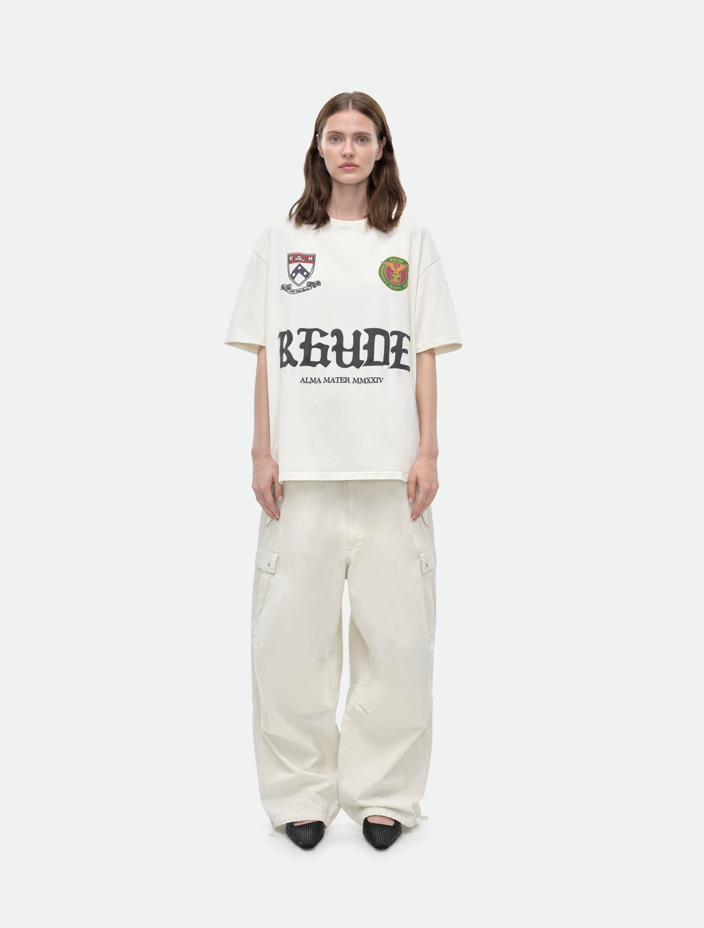 RHUDE RUNWAY SCRIPT T-Shirt | White